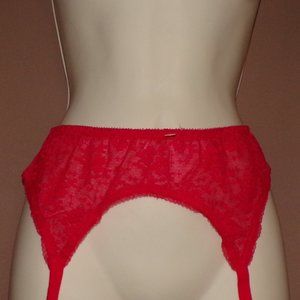 Super Sexy Red Lace Garter Belt Size M